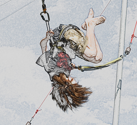 Cyrus enjoying the Bungee Jump